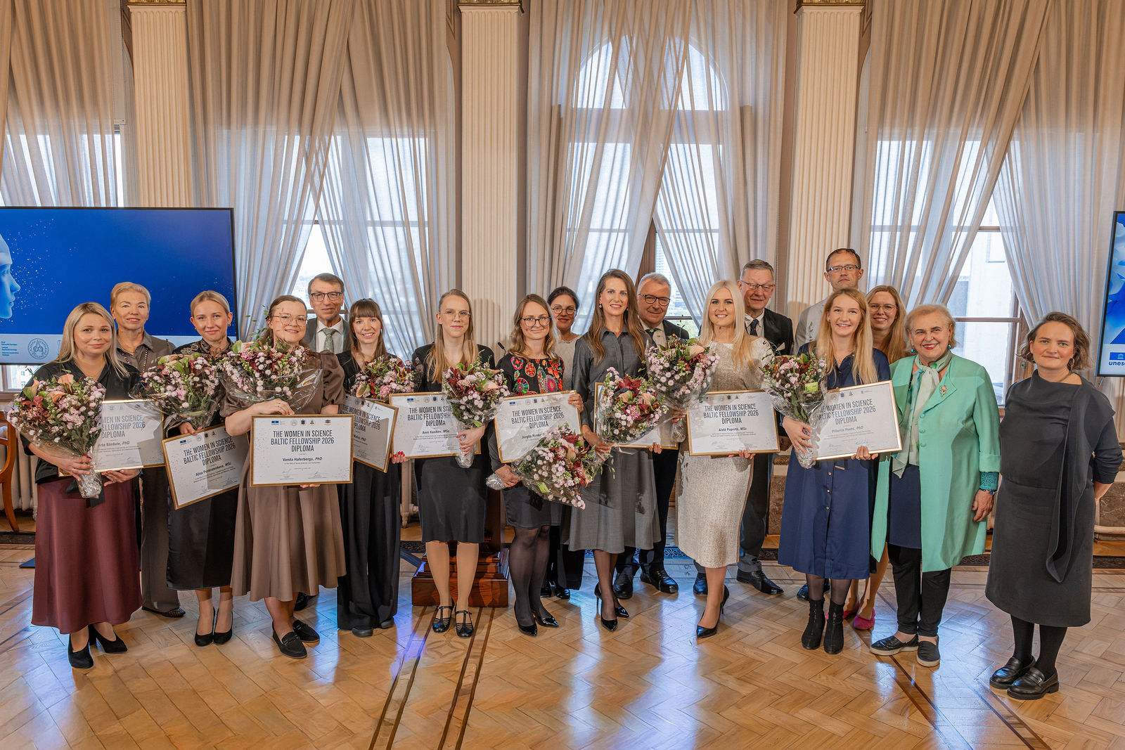 2026 metų Baltijos šalių stipendijų „Moterims moksle“ laureačių apdovanojimai Estijos mokslų akademijoje