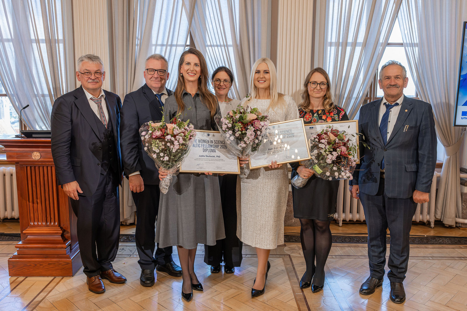 2026 metų Baltijos šalių stipendijų „Moterims moksle“ laureačių apdovanojimai Estijos mokslų akademijoje